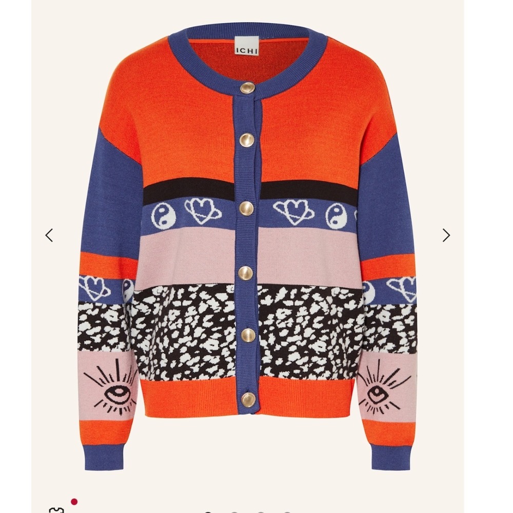 ICHI Women's Multicolor Cardigan Sweater